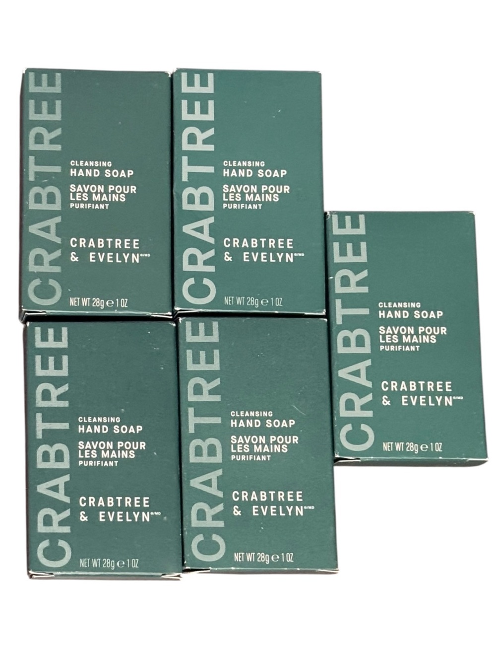 Lot of 5 Crabtree & Evelyn Cleansing HAND SOAP 1oz Gilchrist & Soames TRAVEL Sz